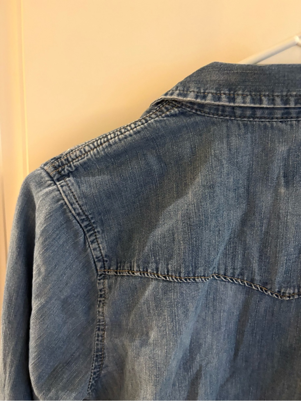 Gap Denim Light Blue Western Shirt with pearl snap buttons - Picture 14 of 16